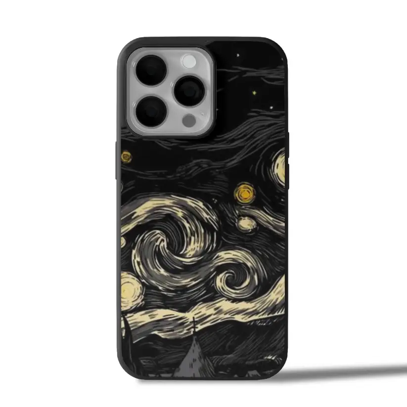 Starry Night Black- Premium iPhone Case Cover