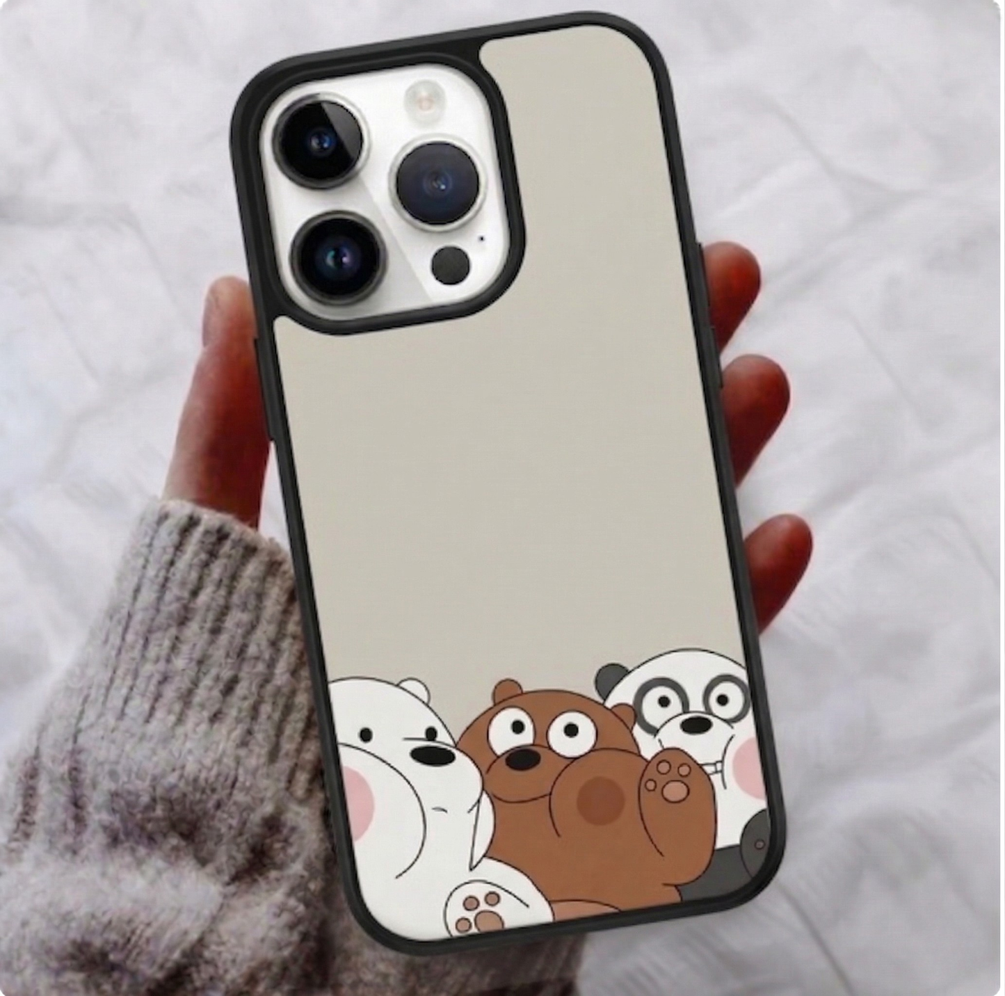 Cuddle Trio Cute iPhone Case Cover