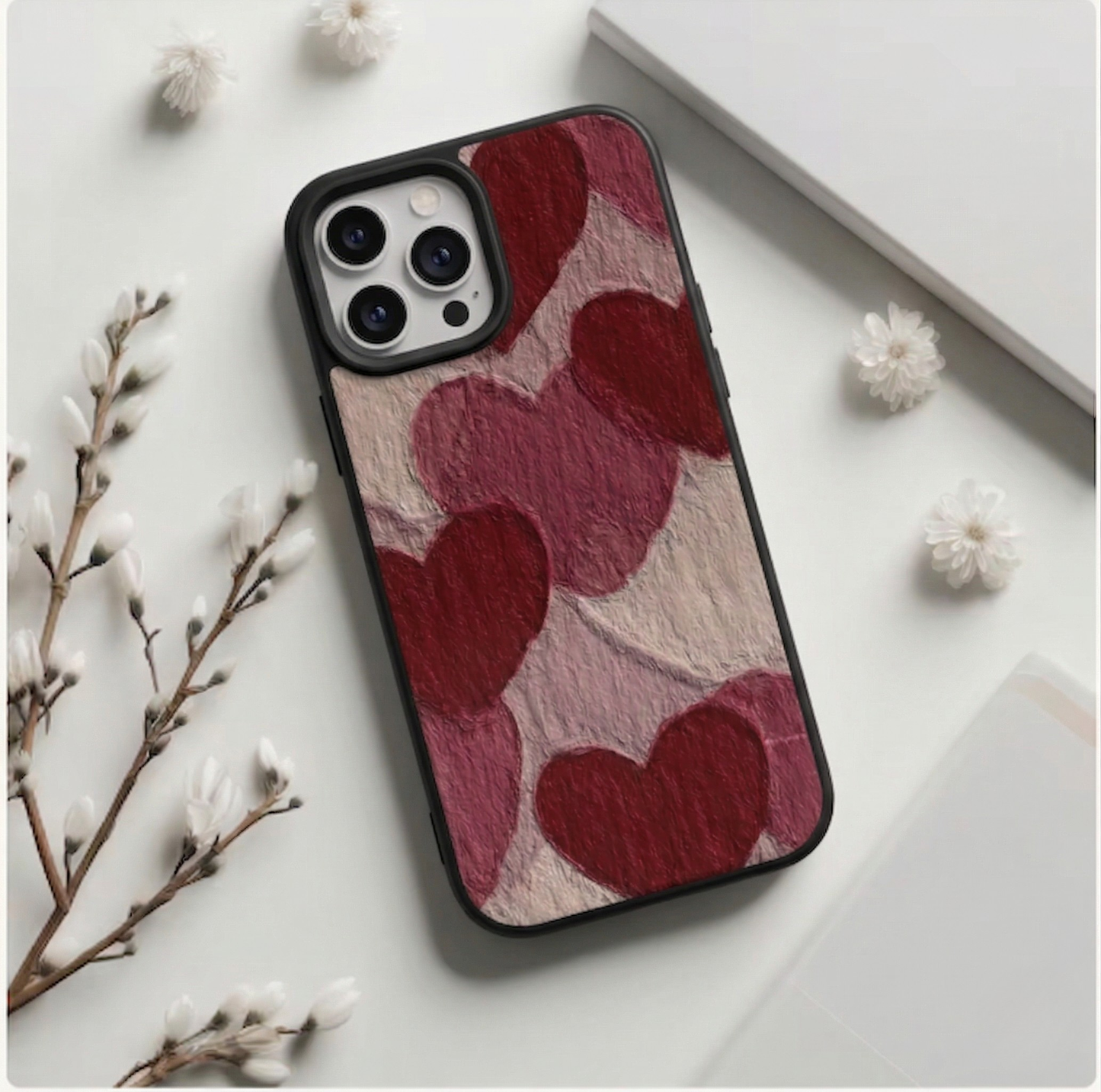 Artistic Hearts Aesthetic iPhone Case Cover