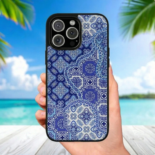 Blue Mosaic Elegance iPhone Case Cover
