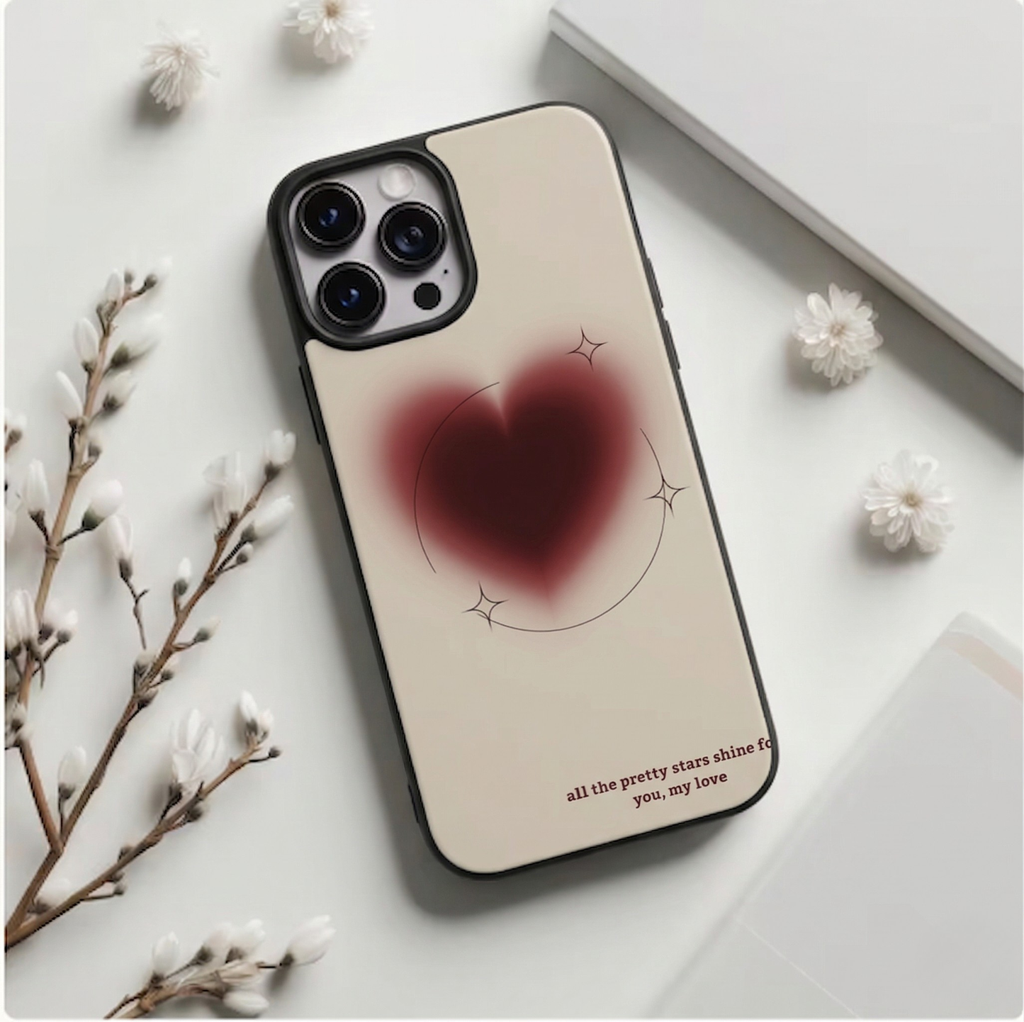 Blur Hearts Aesthetic iPhone Case Cover