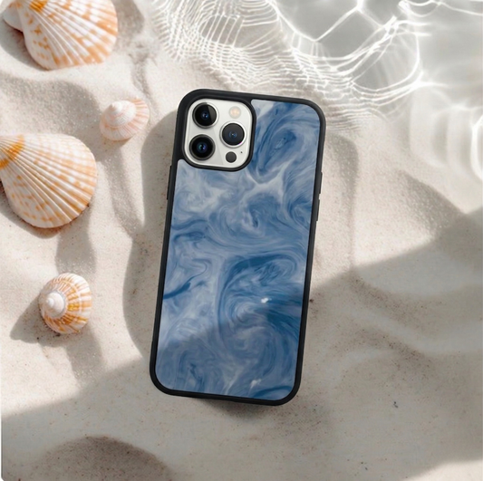 Blue Swirl Aura iPhone Case Cover