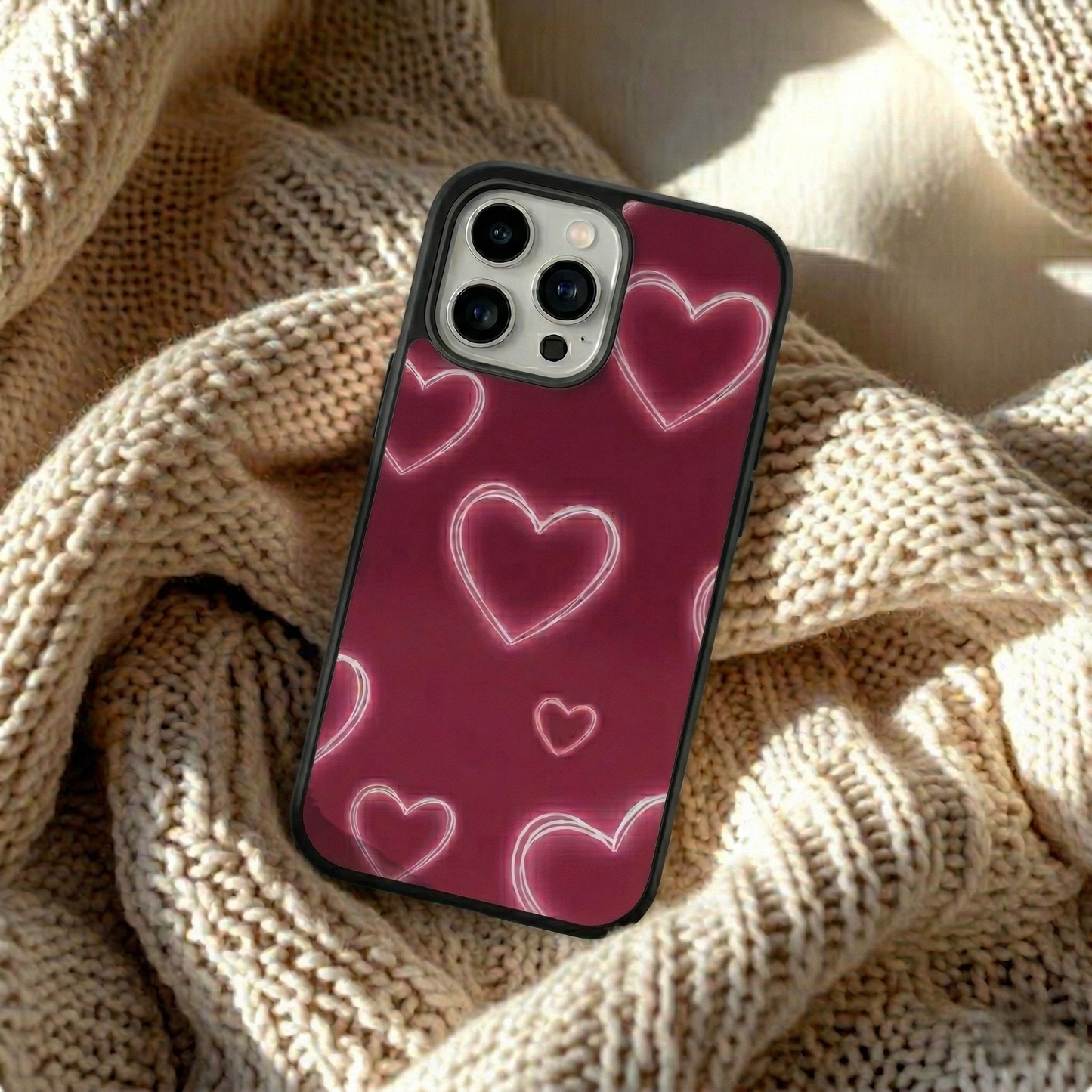 Blur Hearts Aesthetic iPhone Case Cover