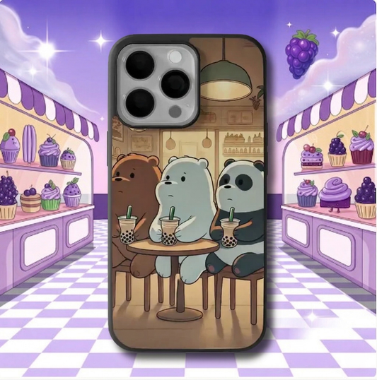Bubble Bear Trio Cute iPhone Case Cover
