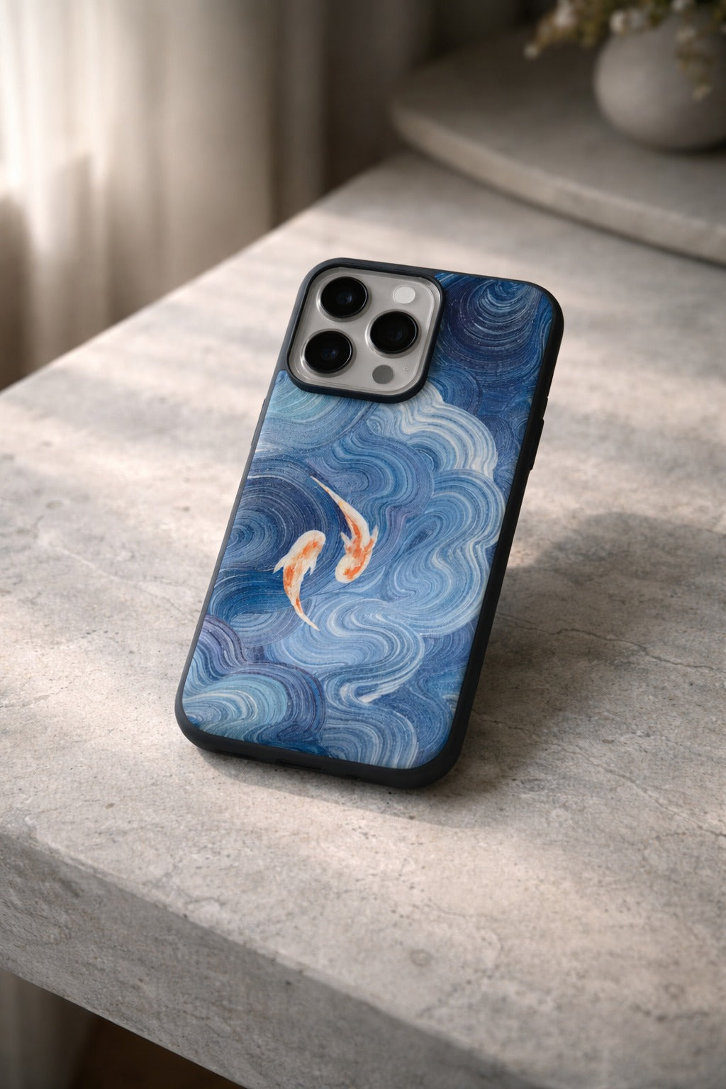 Blue Koi Serenity iPhone Case Cover