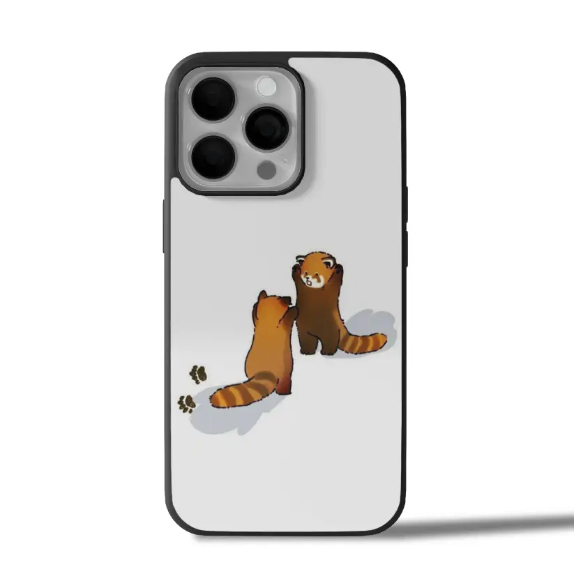Playful Panda Pals Cute iPhone Case Cover