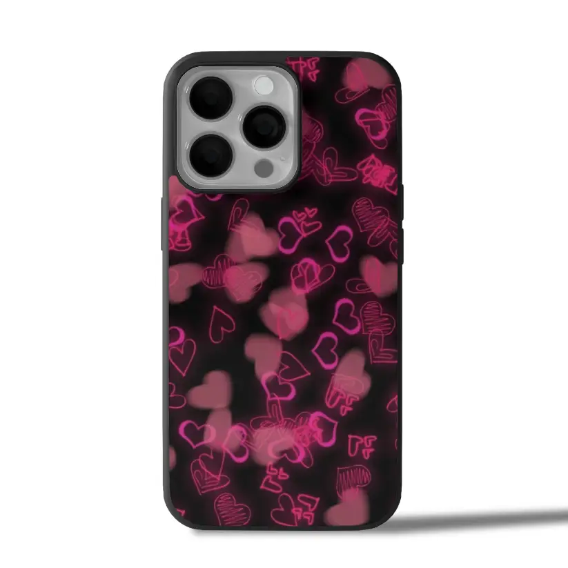 Neon Heartfall iPhone Case Cover