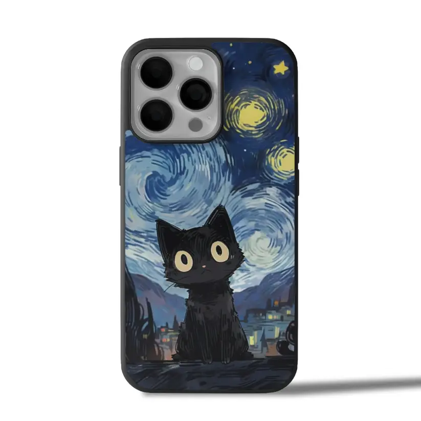 Van Gogh Cat iPhone Case Cover