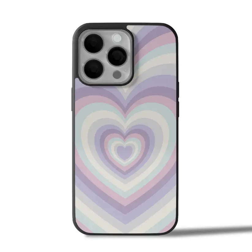 Y2K Pastel Flare Heart Aesthetic iPhone Case Cover