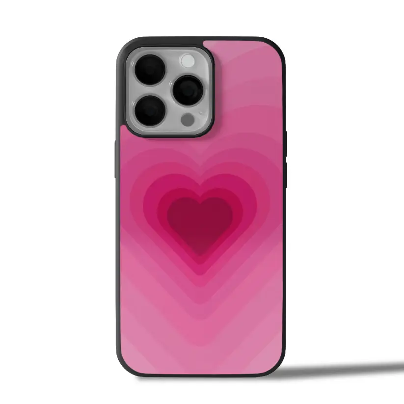 Pink Blurred Heart iPhone Case Cover