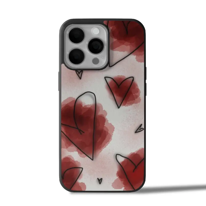 Crimson Hearts iPhone Case Cover