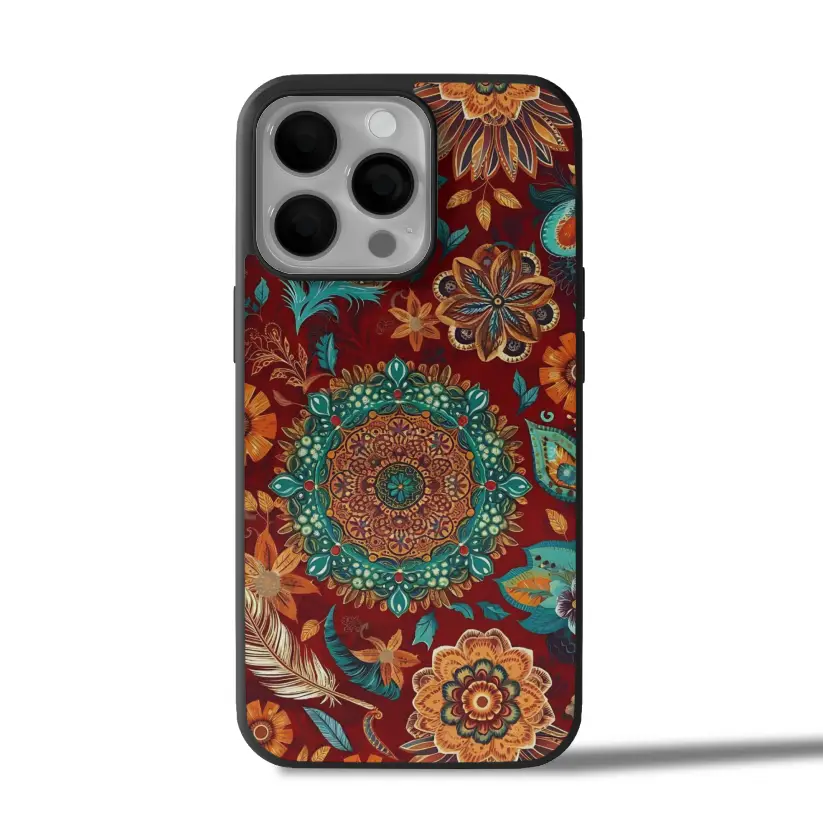 Rustic Mandala Bloom iPhone Case Cover