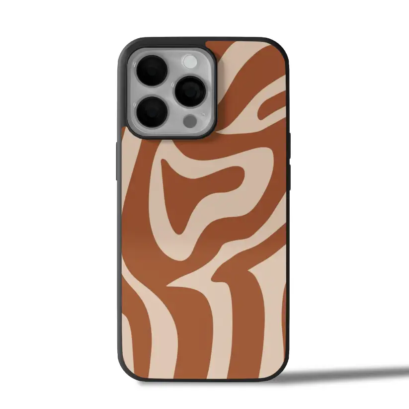 Abstract Brown Beige iPhone Case Cover
