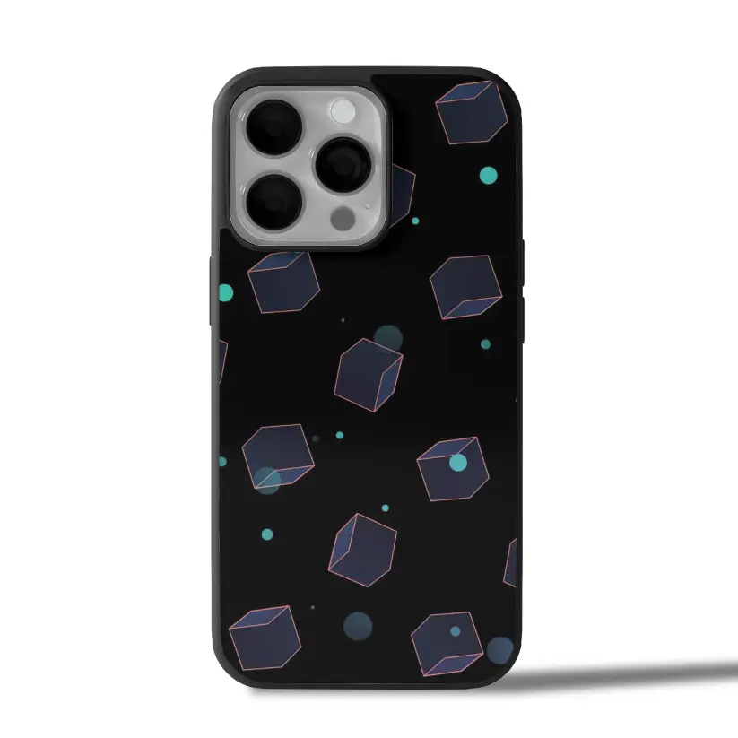Neon Night Cube iPhone Case Cover