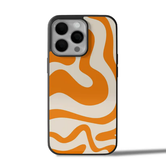 Abstract Orange Swirl iPhone Case Cover