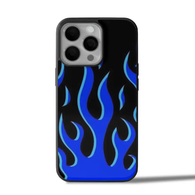 Blue Flame Black Edition iPhone Case