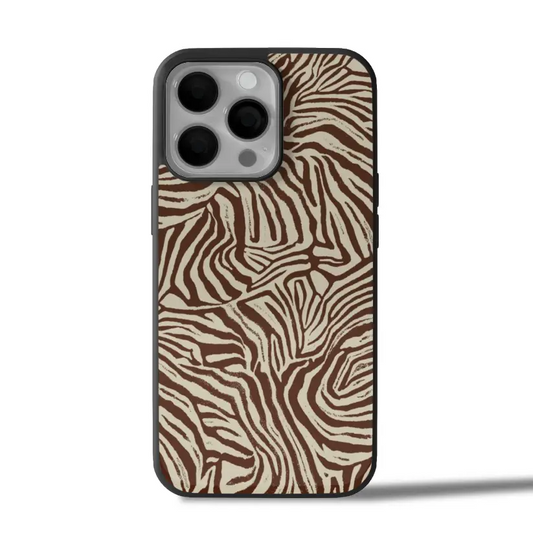Brown Zebra Print iPhone Case Cover