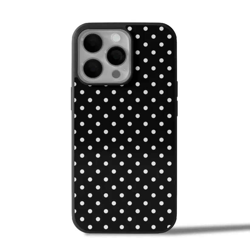 Black White Polka Dots iPhone Case Cover