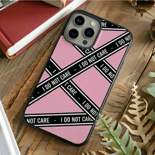 I Do Not Care iPhone Case Cover-  Pink