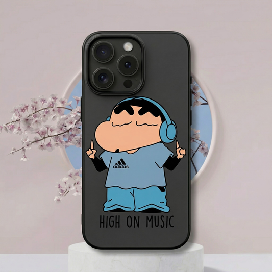 Music Mood Shinchan iPhone Case Cover