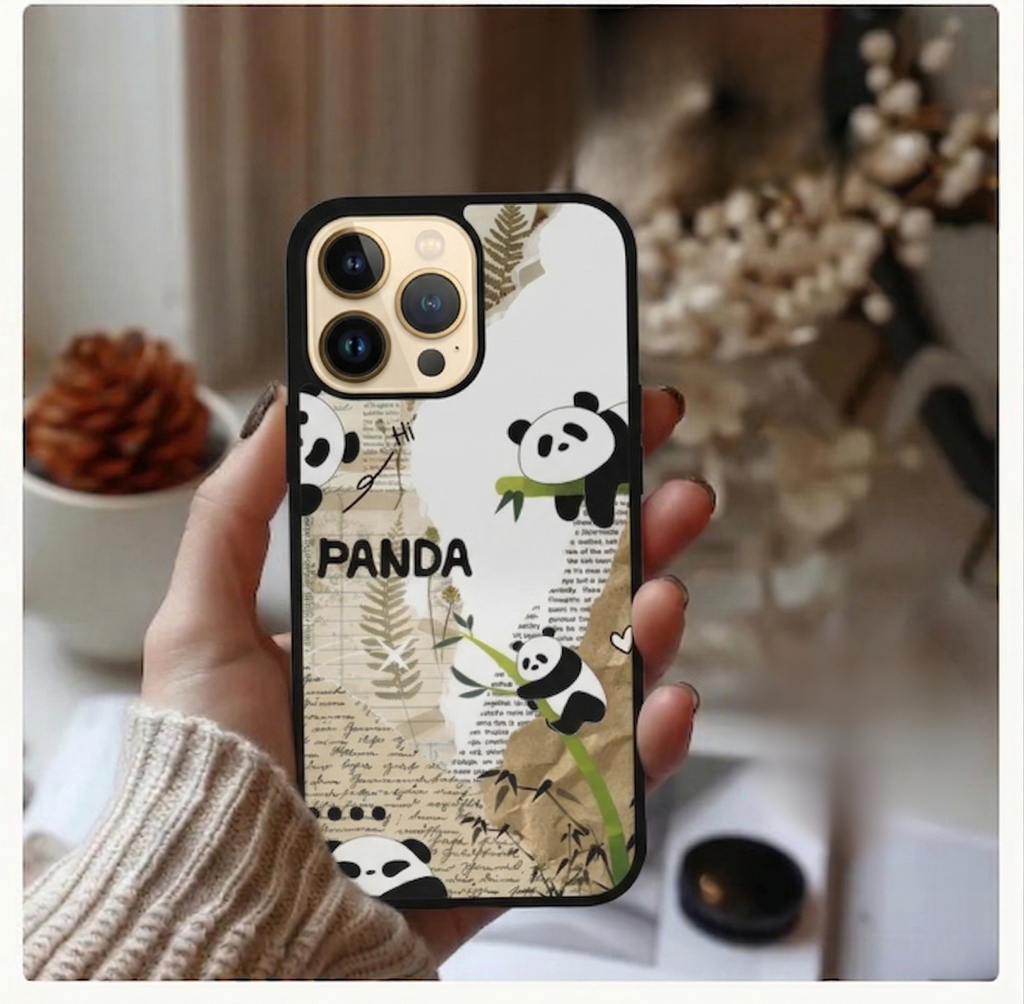 Bamboo Bliss Panda Cute iPhone Case Cover