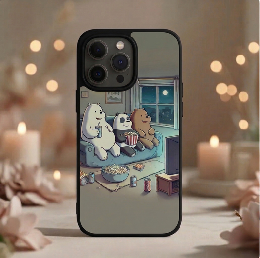 Bear Movie Night Cute iPhone Case Cover