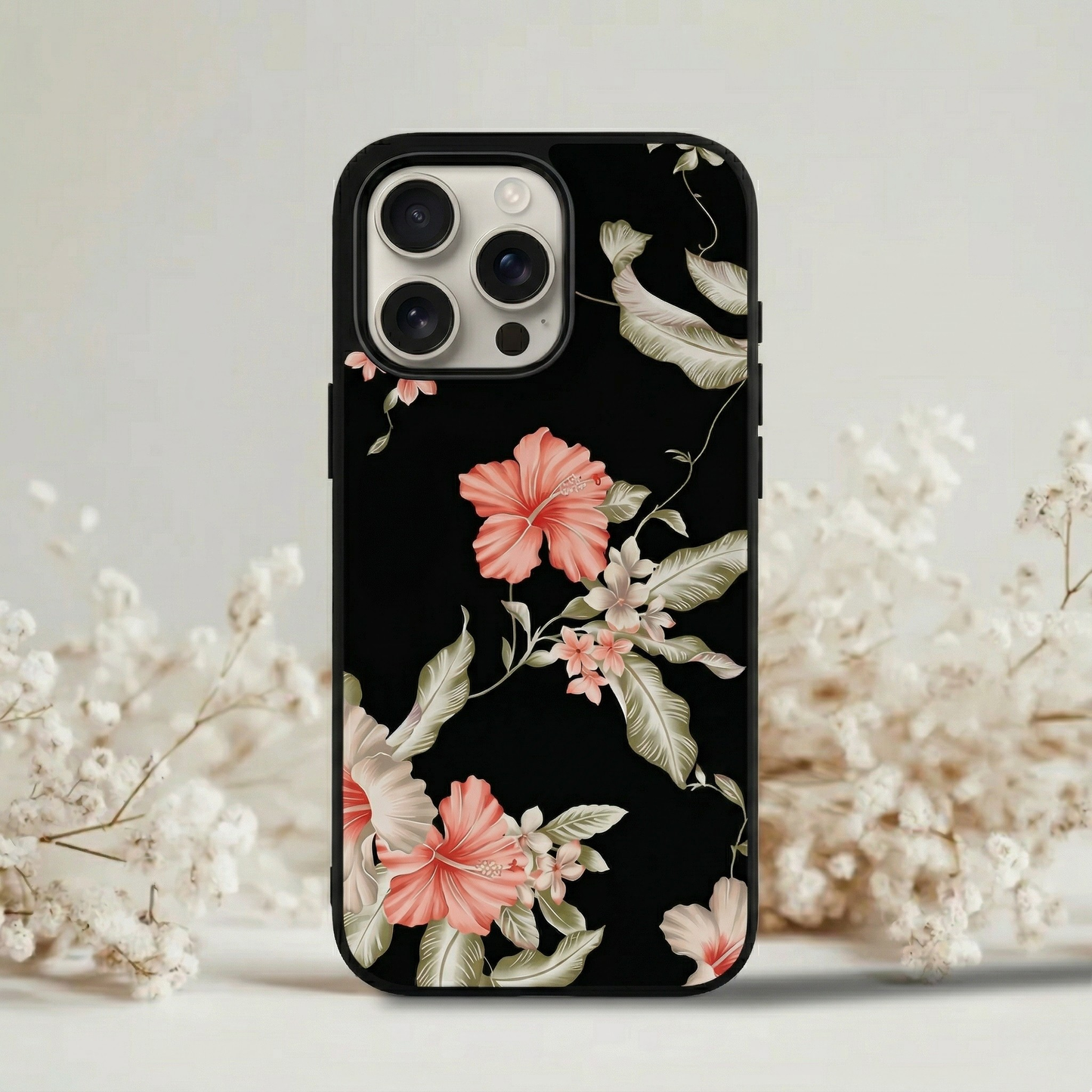 Midnight Blossom Floral iPhone Case Cover