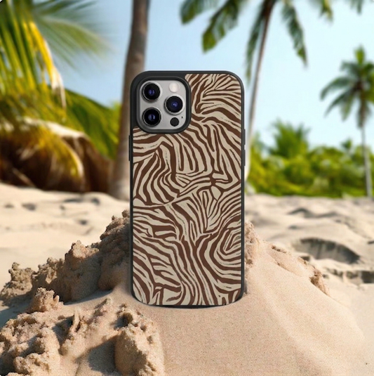 Brown Zebra Print iPhone Case Cover