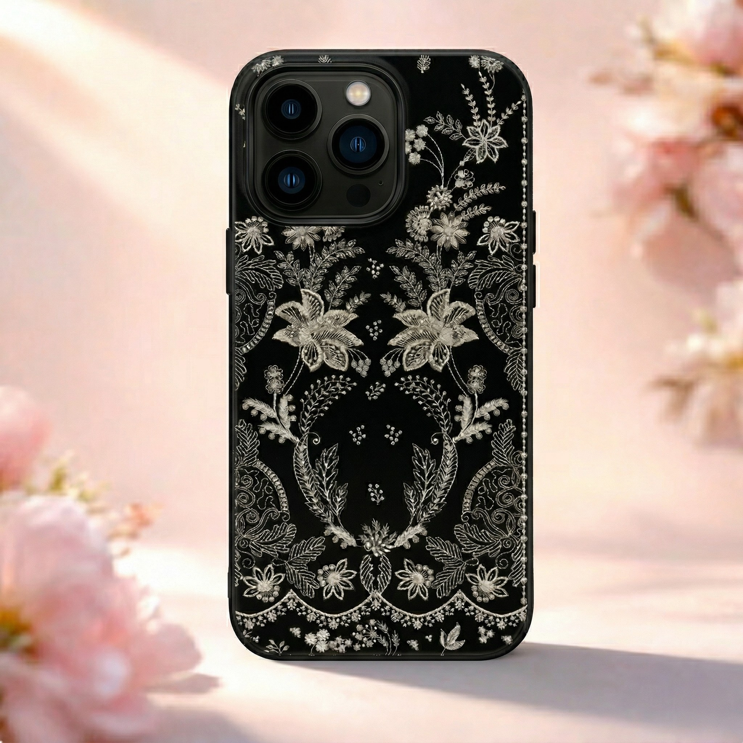 Midnight Lace Bloom iPhone Case Cover