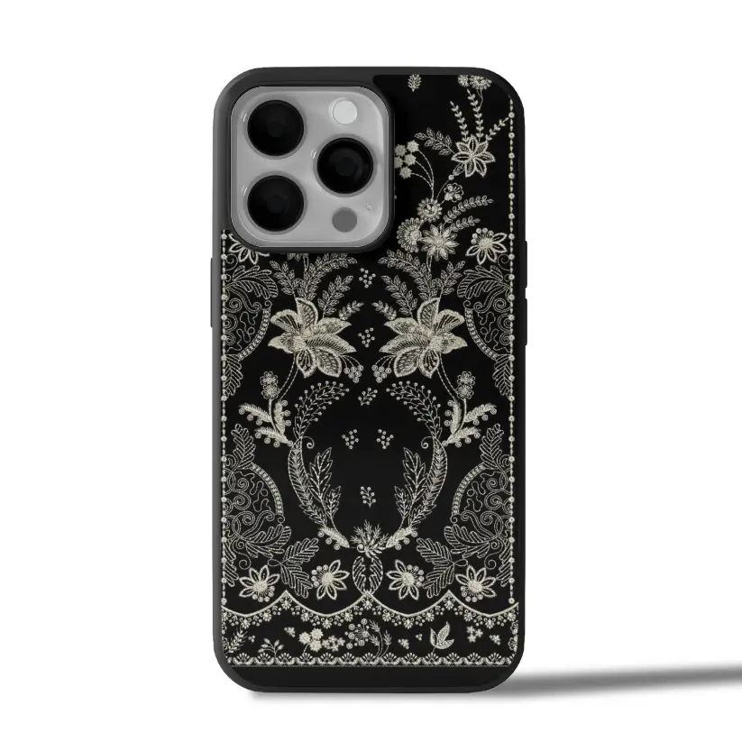 Midnight Lace Bloom iPhone Case Cover