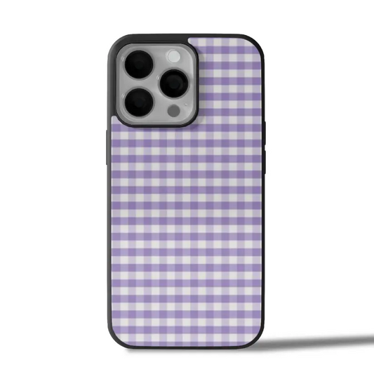 Lavender Checks iPhone Case Cover