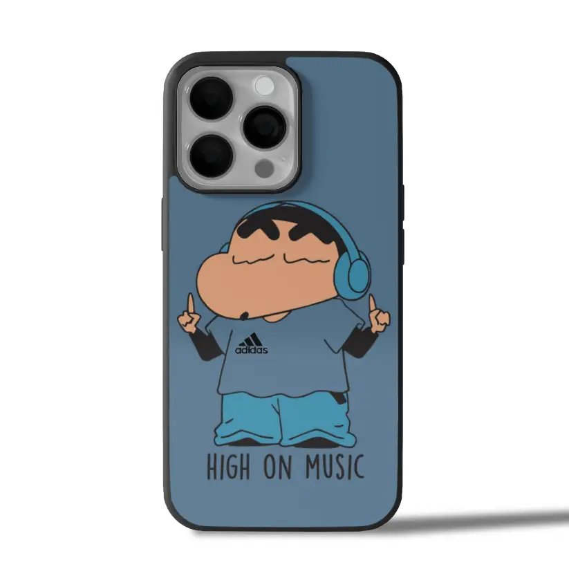 Music Mood Shinchan iPhone Case Cover