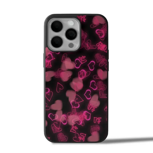 Neon Heartfall iPhone Case Cover