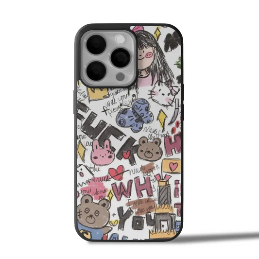 Cute Chaos Doodles iPhone Case Cover