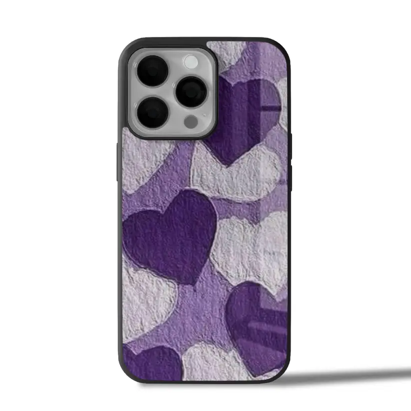 Amethyst Hearts iPhone Case Cover