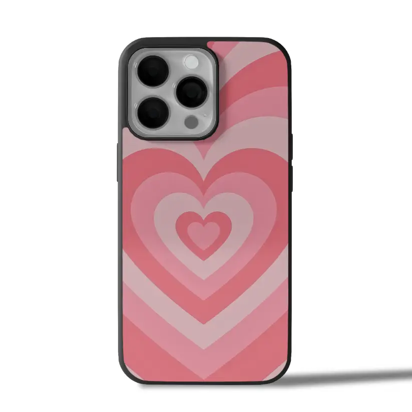 Y2K  Pink Flare Heart Aesthetic iPhone Case Cover
