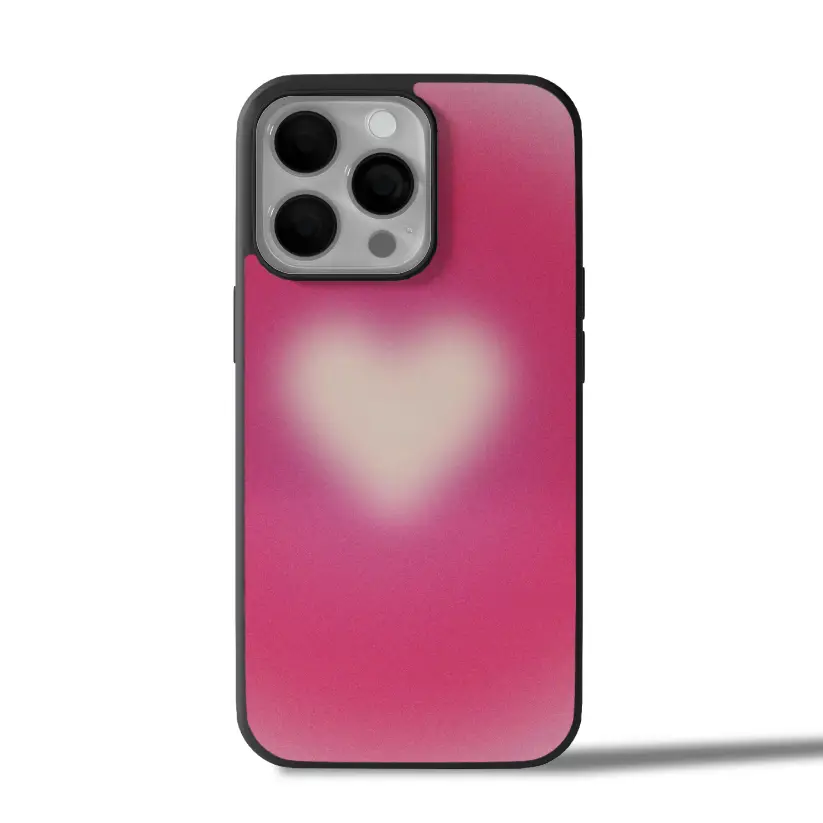 Pink Blurred Heart iPhone Case Cover