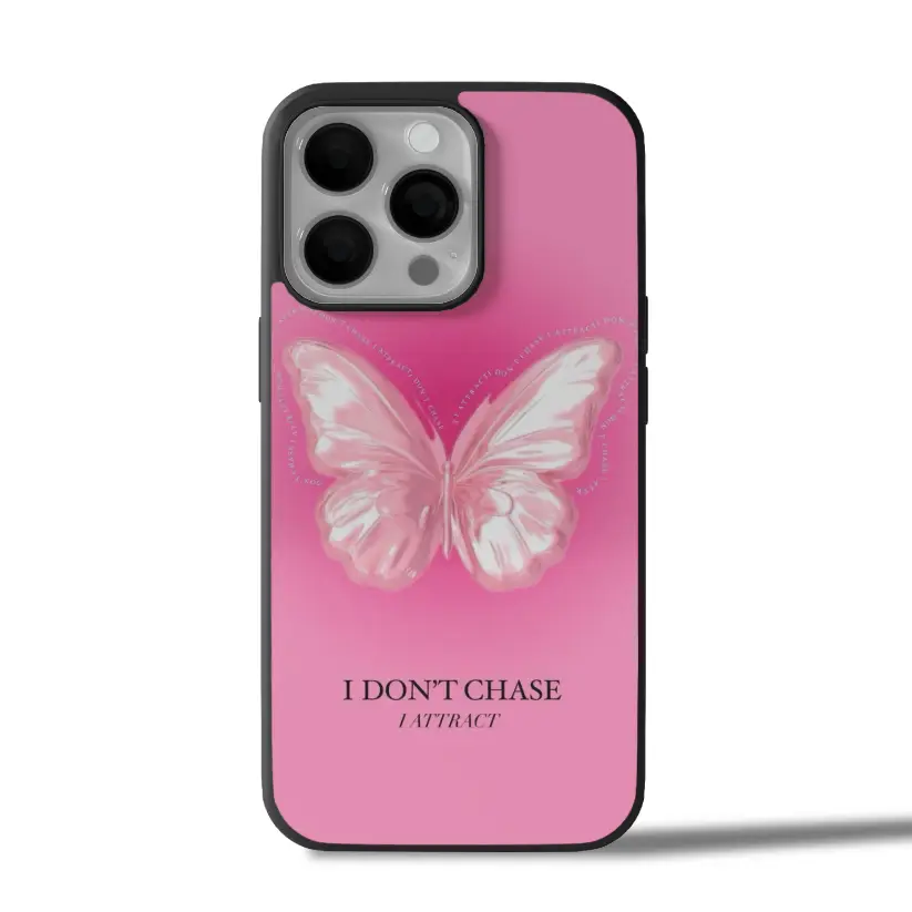 Pink Aura Butterfly iPhone Case Cover