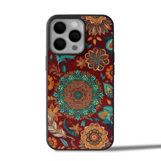 Rustic Mandala Bloom iPhone Case Cover