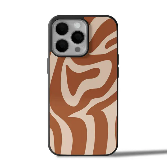 Abstract Brown Beige iPhone Case Cover