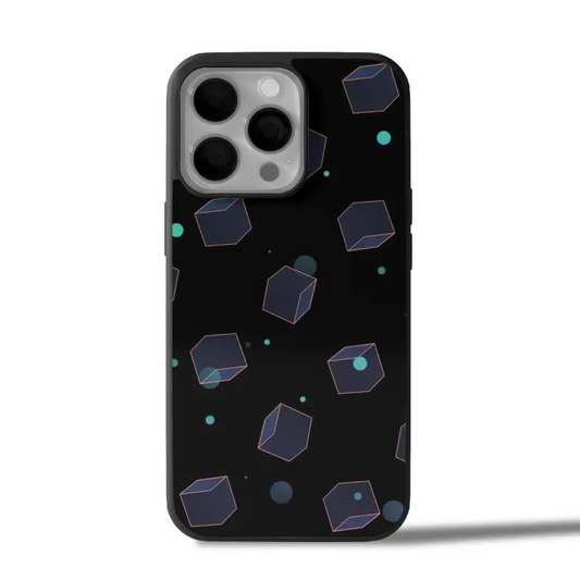 Neon Night Cube iPhone Case Cover