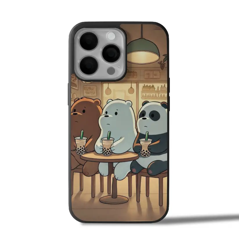Bubble Bear Trio Cute iPhone Case Cover