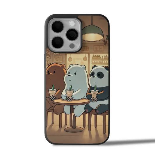 Bubble Bear Trio Cute iPhone Case Cover